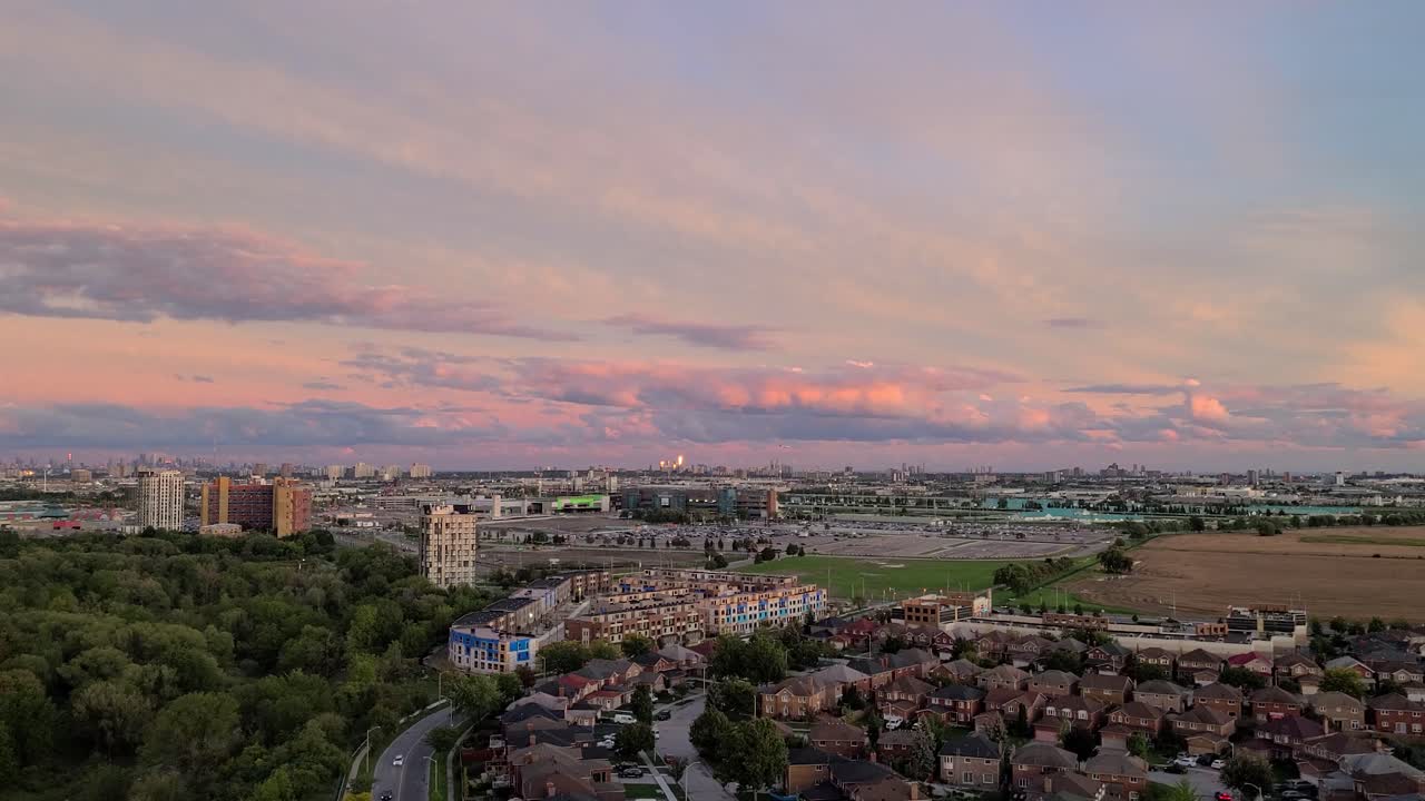 아름다운 보라색, 일몰 하늘