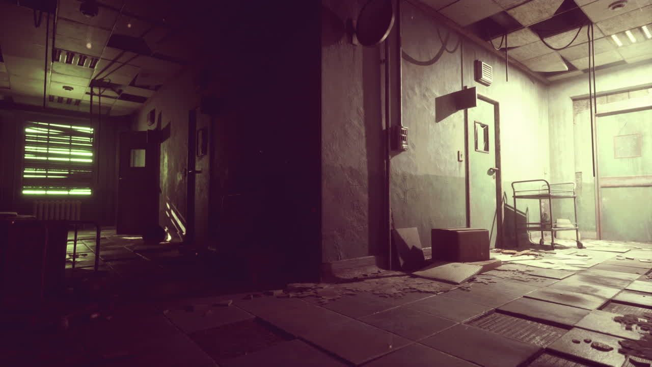 corredor abandonado del hospital