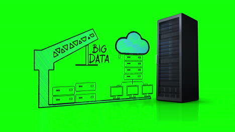 vídeo de la red de grandes datos