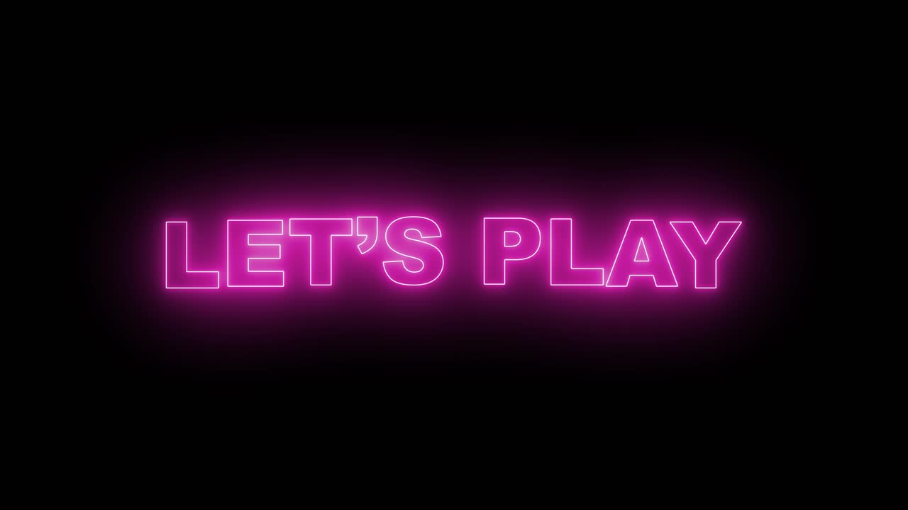 Let's Play Neon Sign
