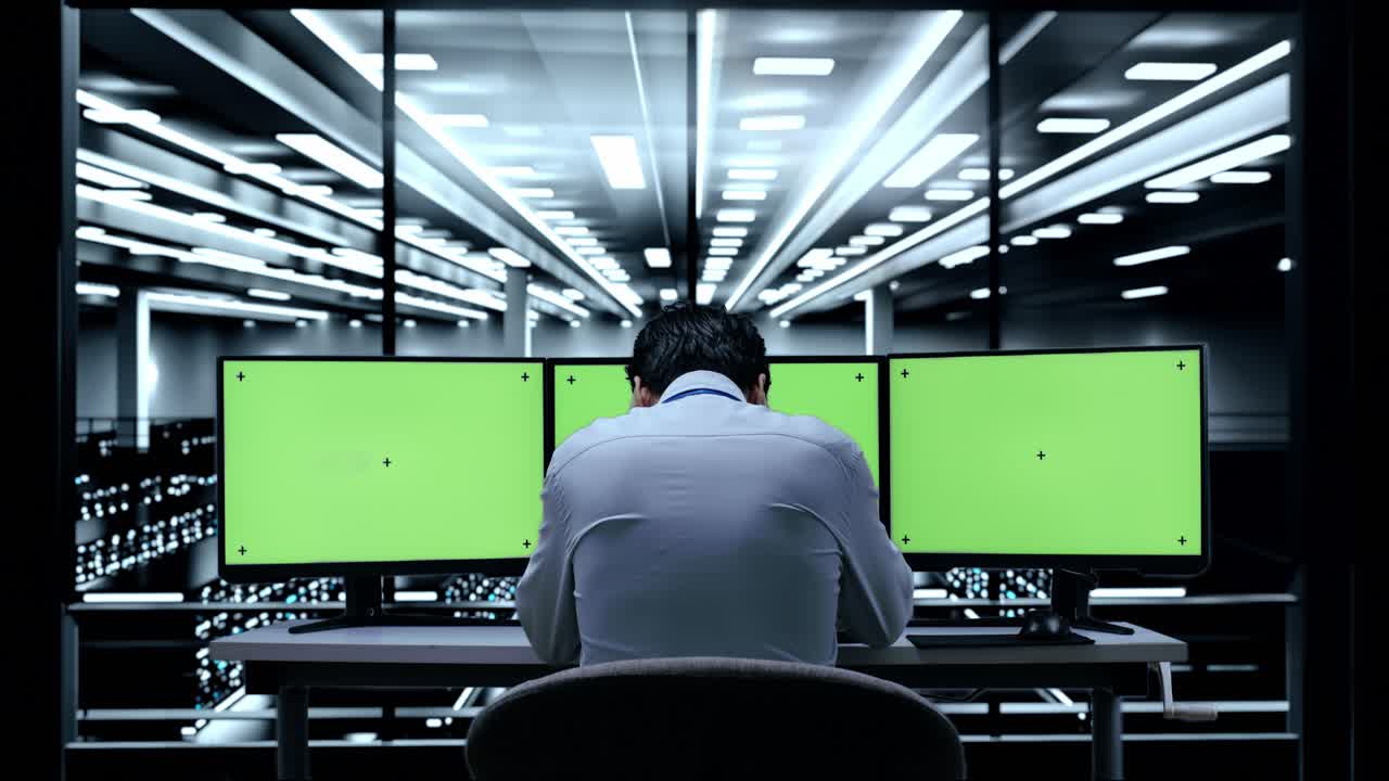 서버 에 있는 피곤한 직원