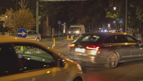 busy roundabout intersection