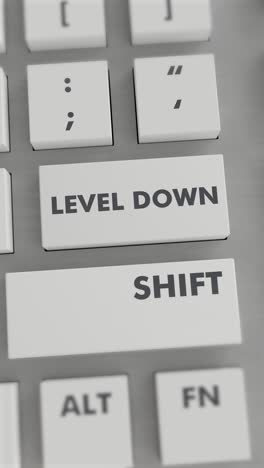 level down button pressing on keyboard vertical video