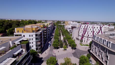 Drone-shot-of-modern-apartments-in-the-south-of-France