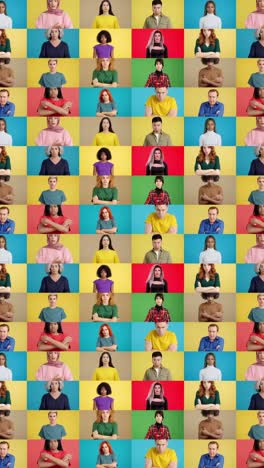 Diverse People Expressing Emotions in a Grid