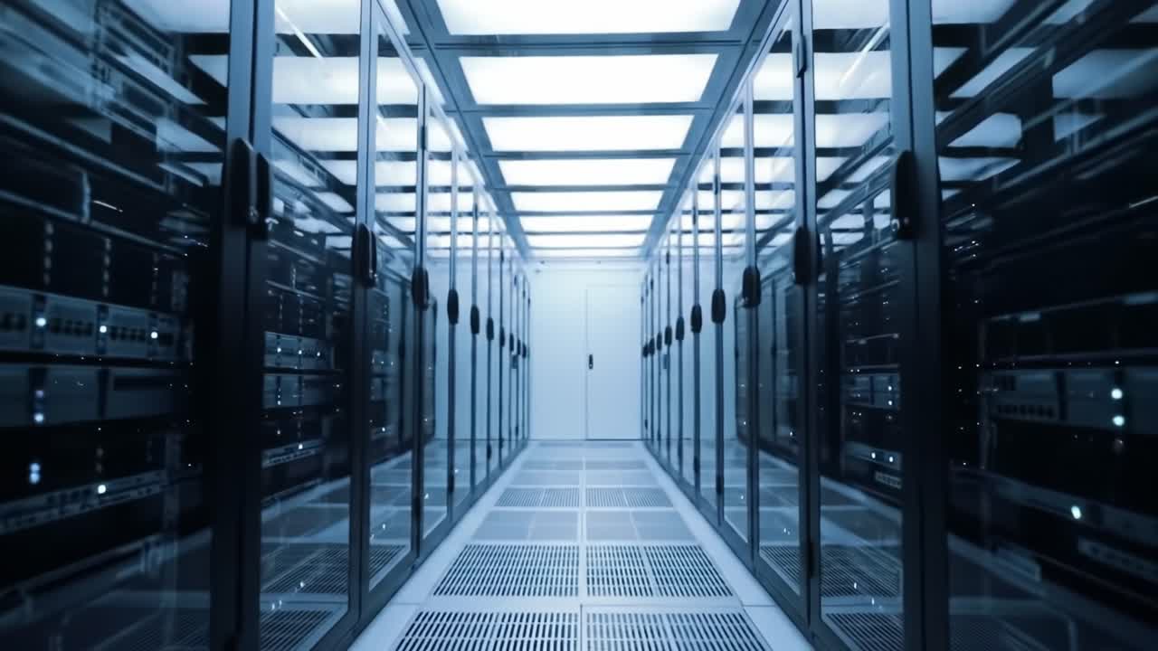 Modern Data Center Interior