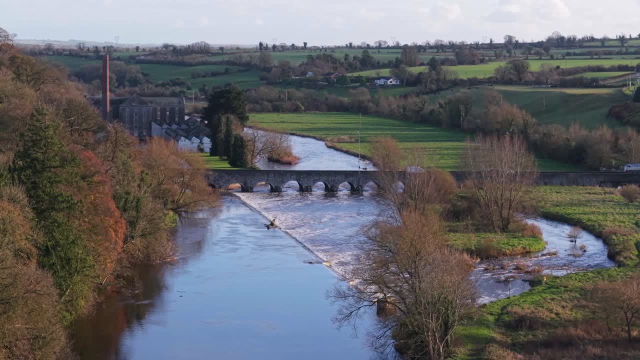 The Millhouse Georgian Manor sits by the Boyne River surrounded by lush greenery in Slane, Ireland