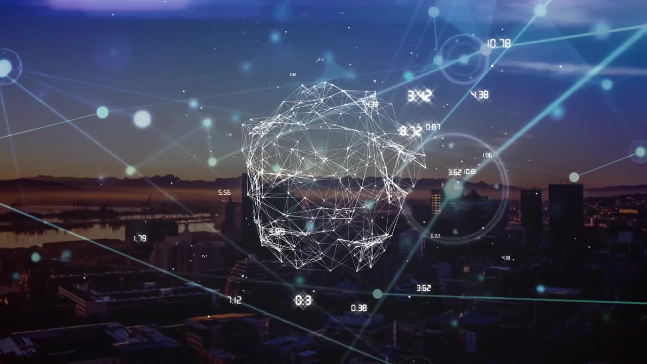 Animation of network of connections over globe