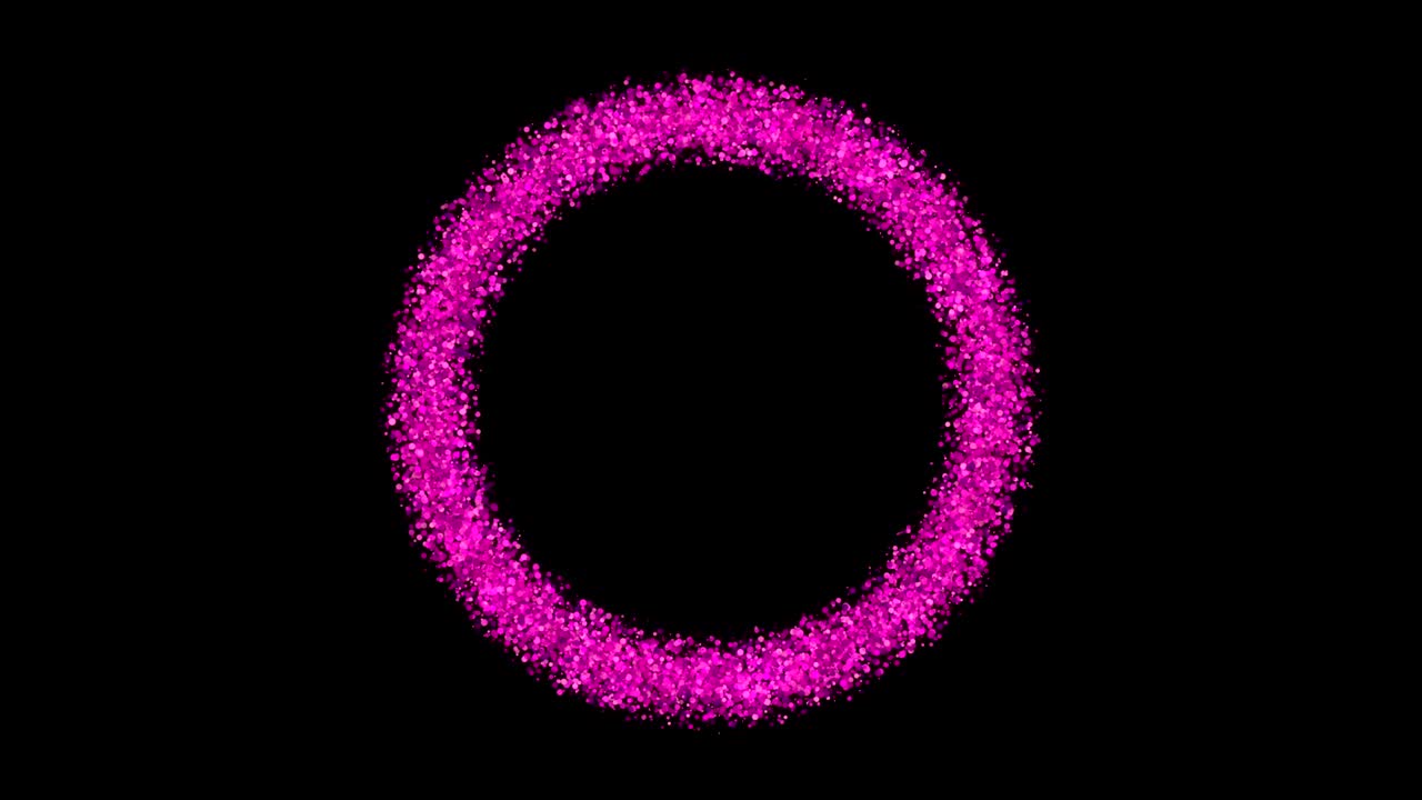 fondo abstracto con anillo de partículas de colores