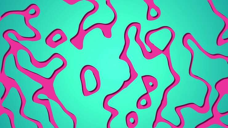 abstract ink line loop motion background blue pink