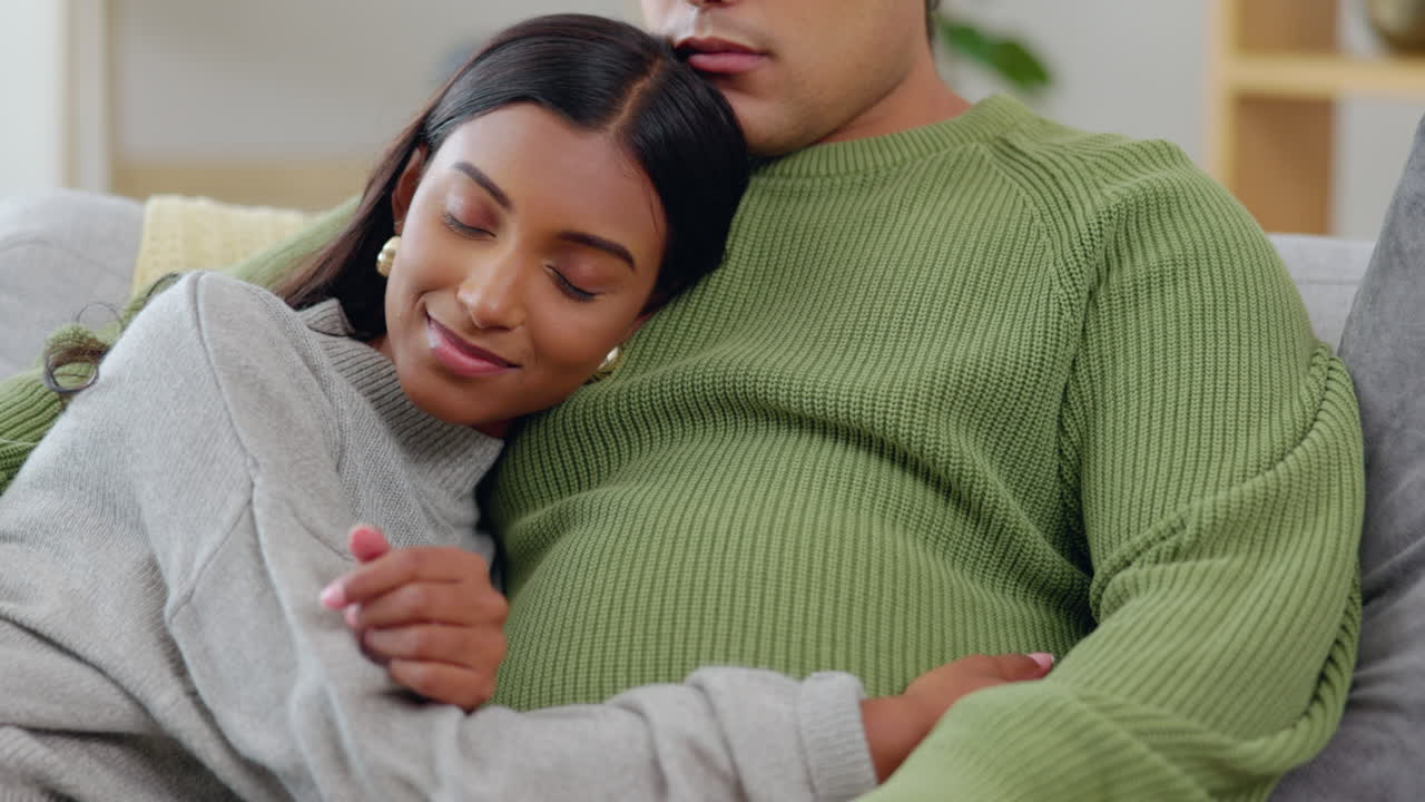 Happy, relax and couple with love