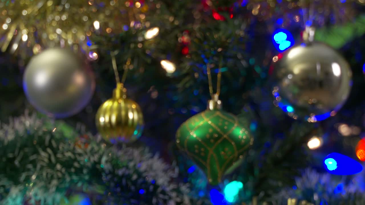 adornos de navidad enfoque cambio 4k uhd