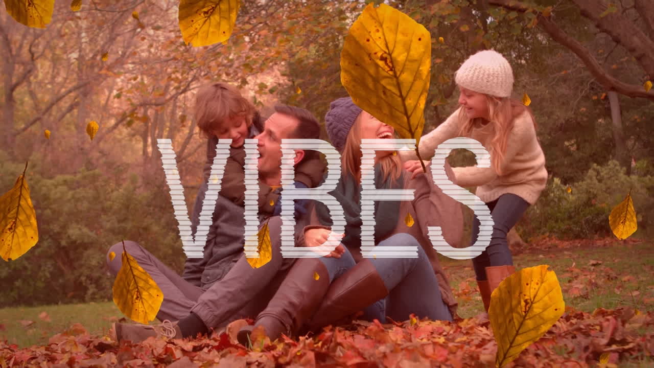 animación de vibraciones texto sobre la familia