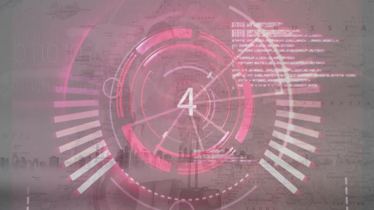 회색 배경에 대한 카운트다운 4k