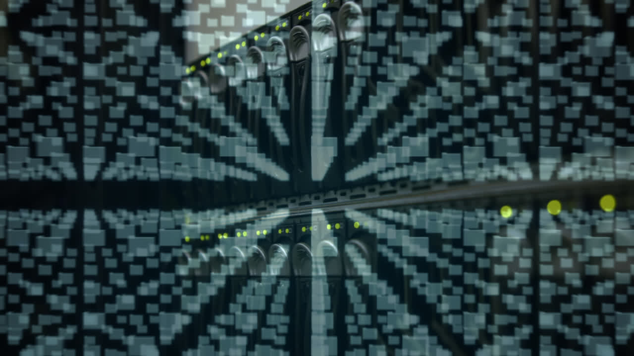 Animation of file icons over server