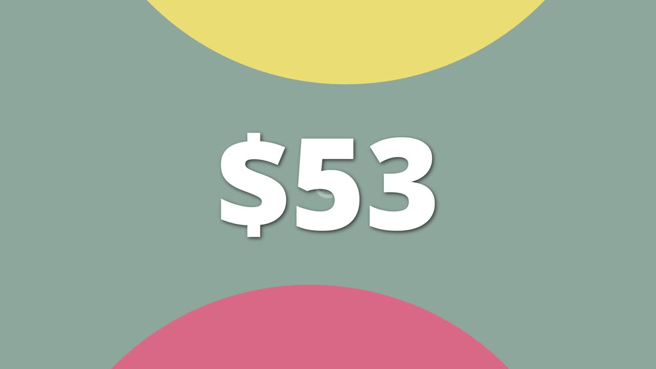 Flat design animation with vibrant colors showing 53 Ideal for use in social media or product promotion