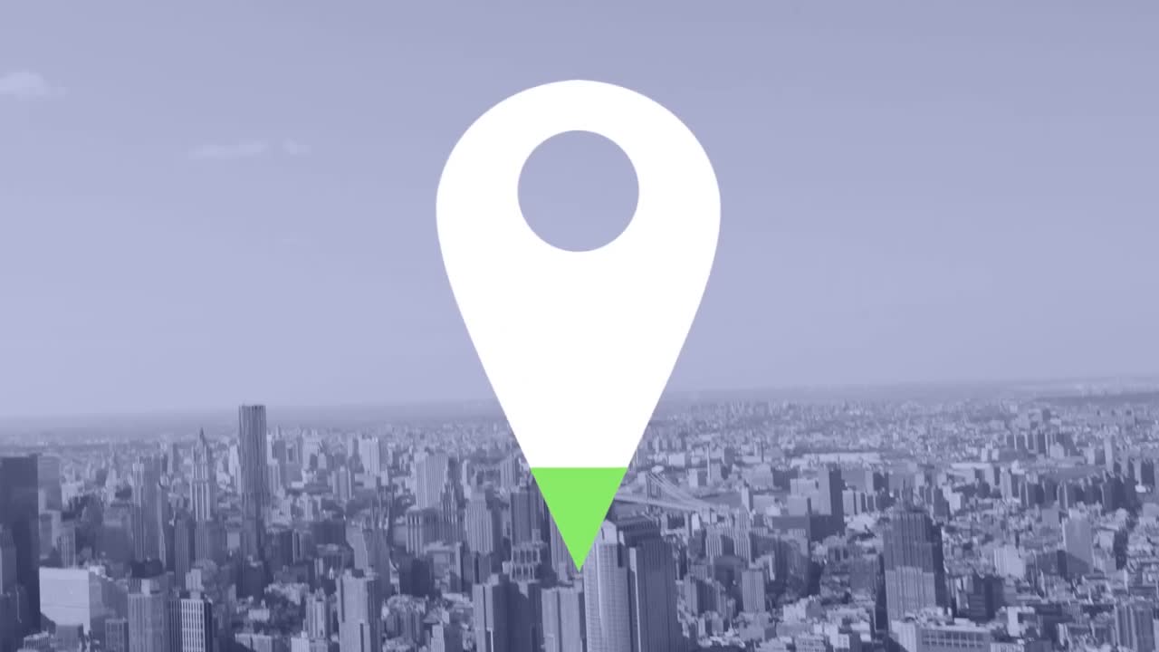 ubicación pin sobre el paisaje