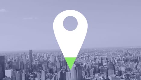 ubicación pin sobre el paisaje
