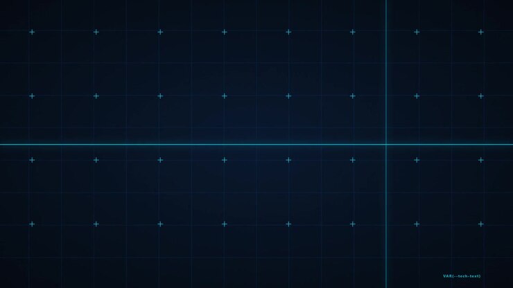 Digitalt gitterinterface med bevægelige geometriske elementer og scanningslinjer