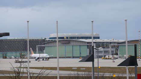 airport scene with airplane