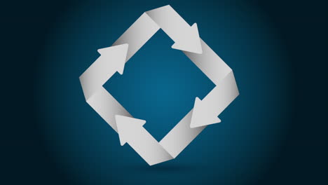diseño gráfico de flecha reciclada