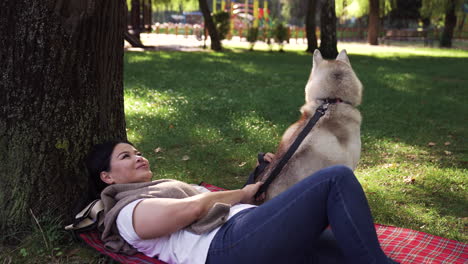 person laying on a blanket