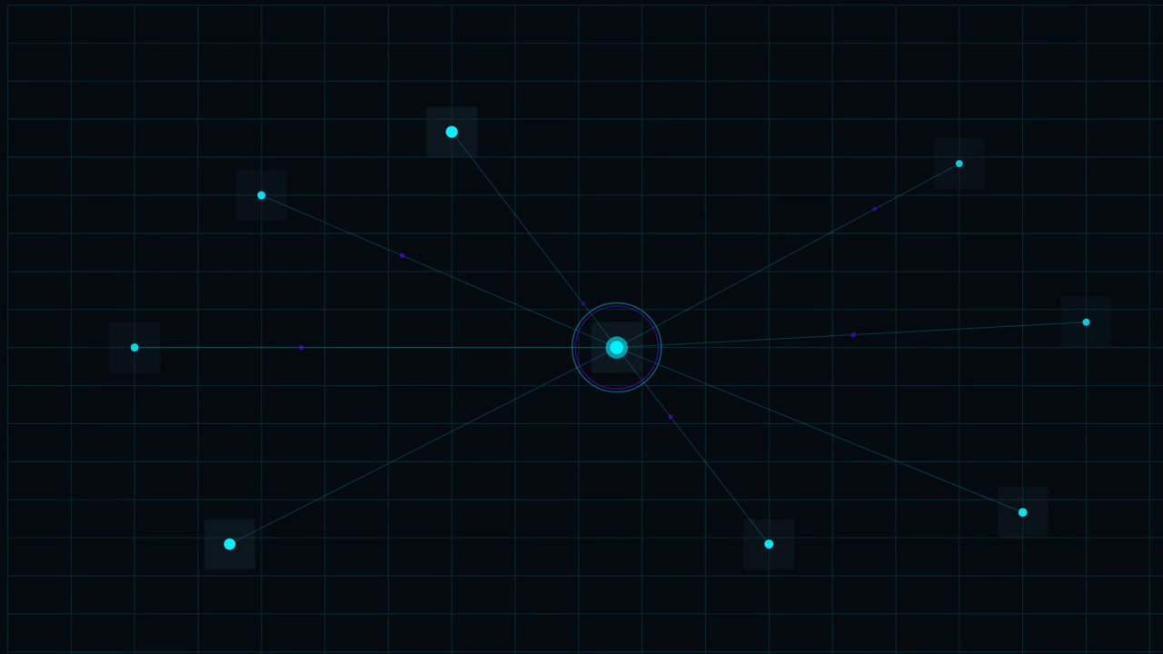Digital Network Connection Interface with Central Hub and Data Nodes
