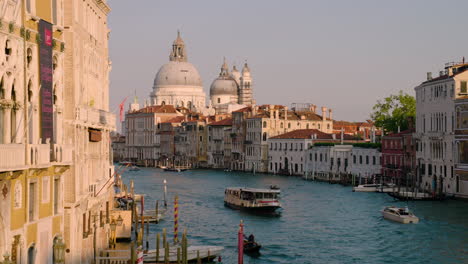 scenic architectures view from ponte dell'accademia over grand canal in venice, italy