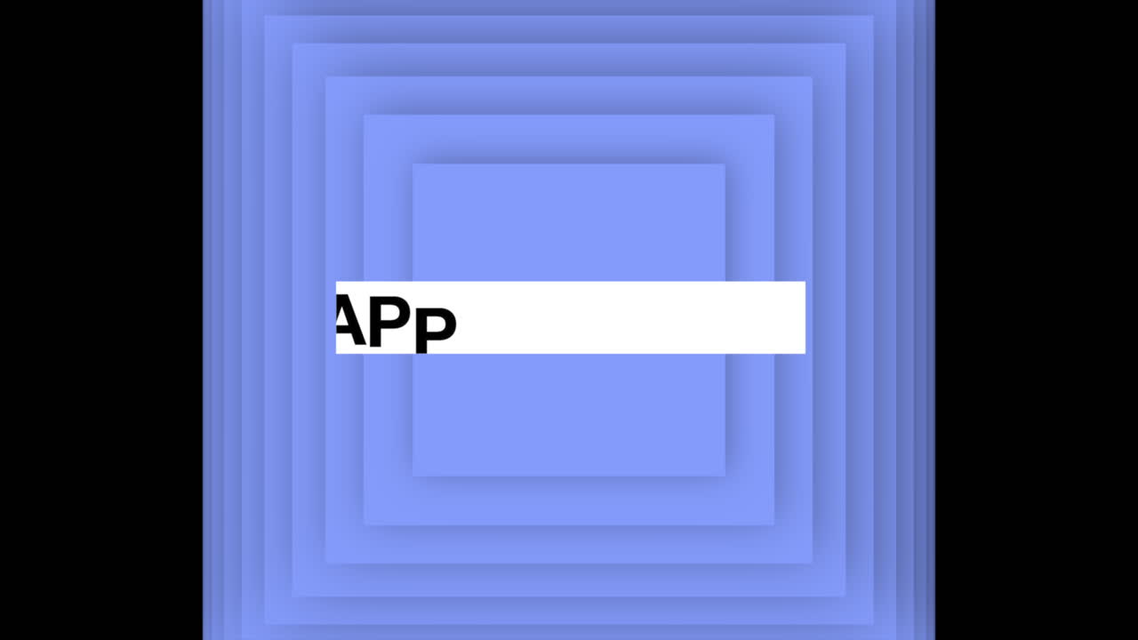 tarjeta de cumpleaños geométrica moderna con fondo azul y texto de feliz cumpleaños