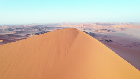 magnificent sand dune in high altitude in the desert of djanet in algeria