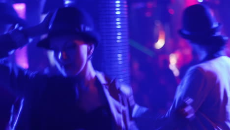 girls in hats on stage dance