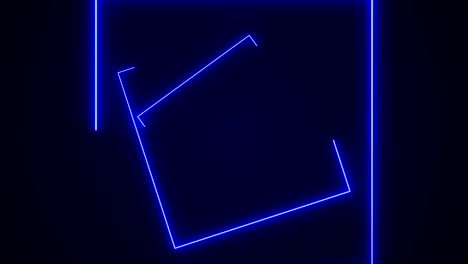 el túnel rectangular futurista de hud es un bucle sin costuras. gráficos de movimiento de neón 4k para led