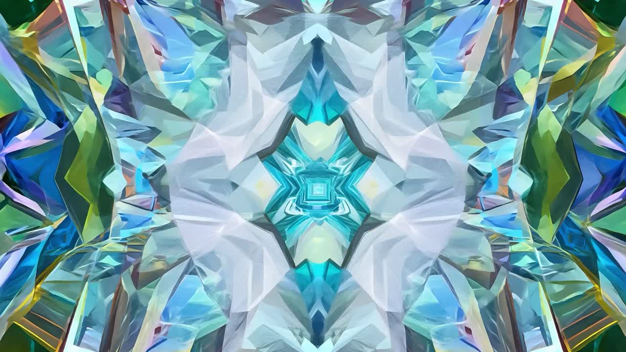 patrón de kaleidoscopio geométrico abstracto y colorido