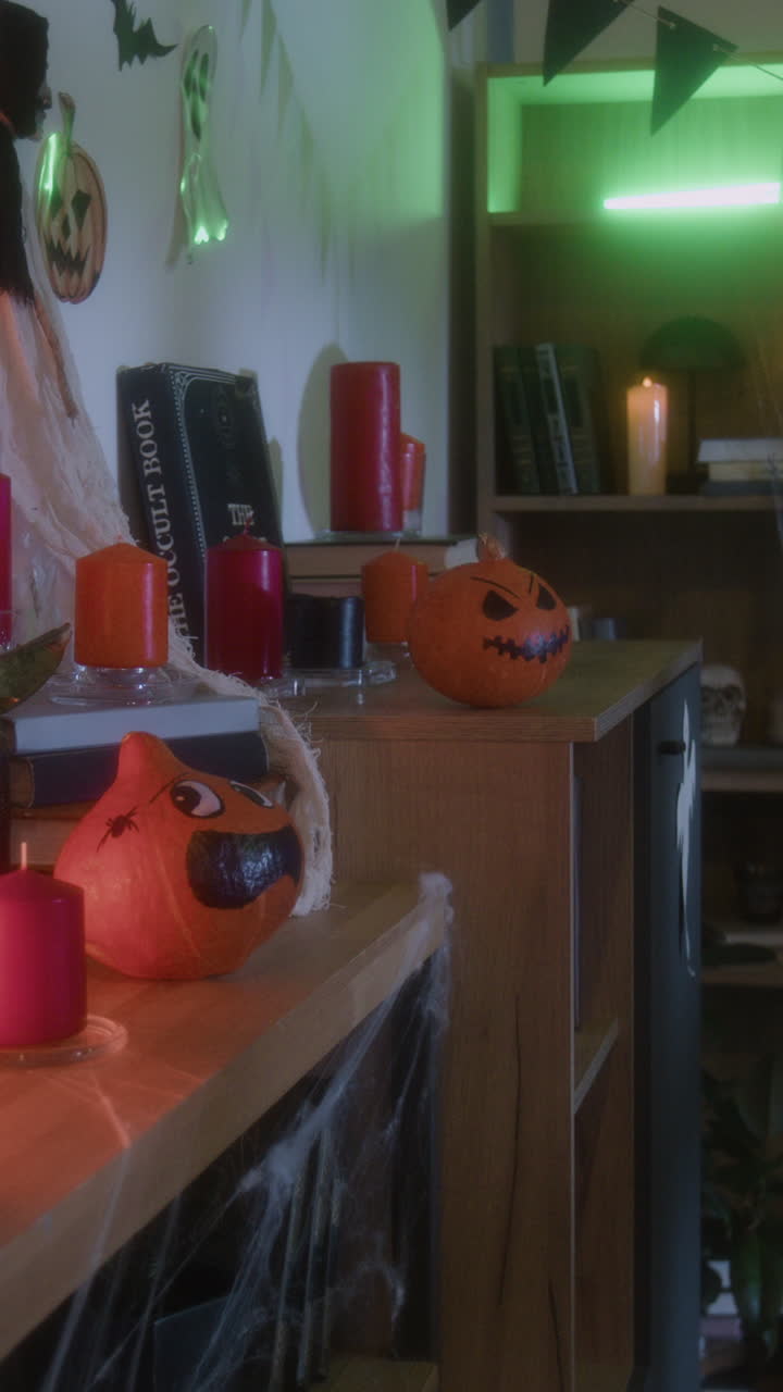 Halloween Decorations in a Home Setting