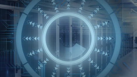 Animation-Der-Datenverarbeitung-Und-Des-Umfangs-über-Computerserver