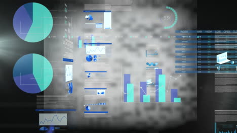 animación de las estadísticas y procesamiento de datos