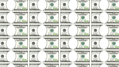 sheet of 100 dollar bill with no face. looped.