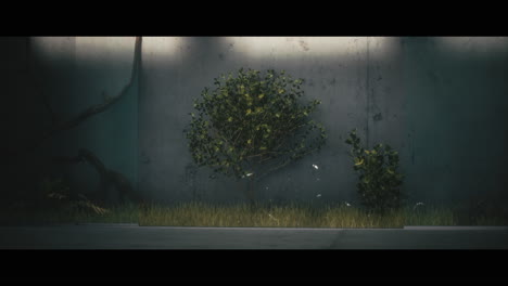 modern urban garden scene