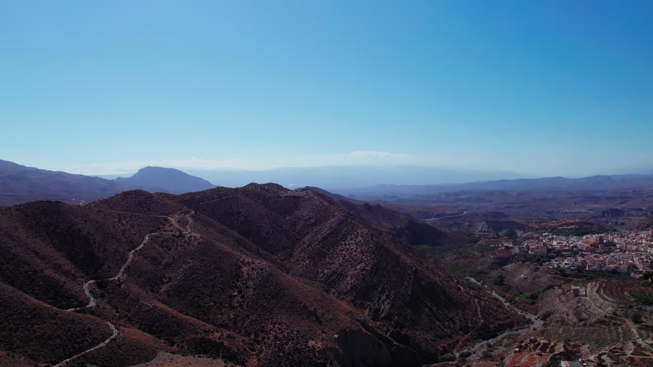 Aerial view of Tabernas Desert, Almeria, Spain