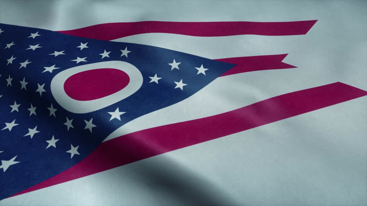 바람에 흔들리는 오하이오 주 발, 매우 상세한 직물 질감으로 완벽한 루프