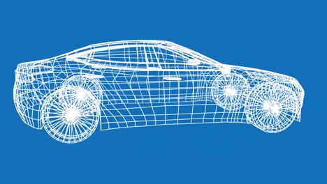 Rotierende-Technische-Zeichnung-Des-Autos