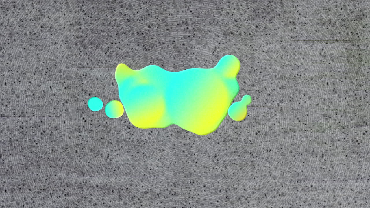 Animazione di un punto verde in movimento su sfondo grigio