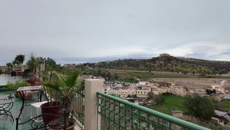 beautiful terrace expensive hotel resort with view of fes morocco medina