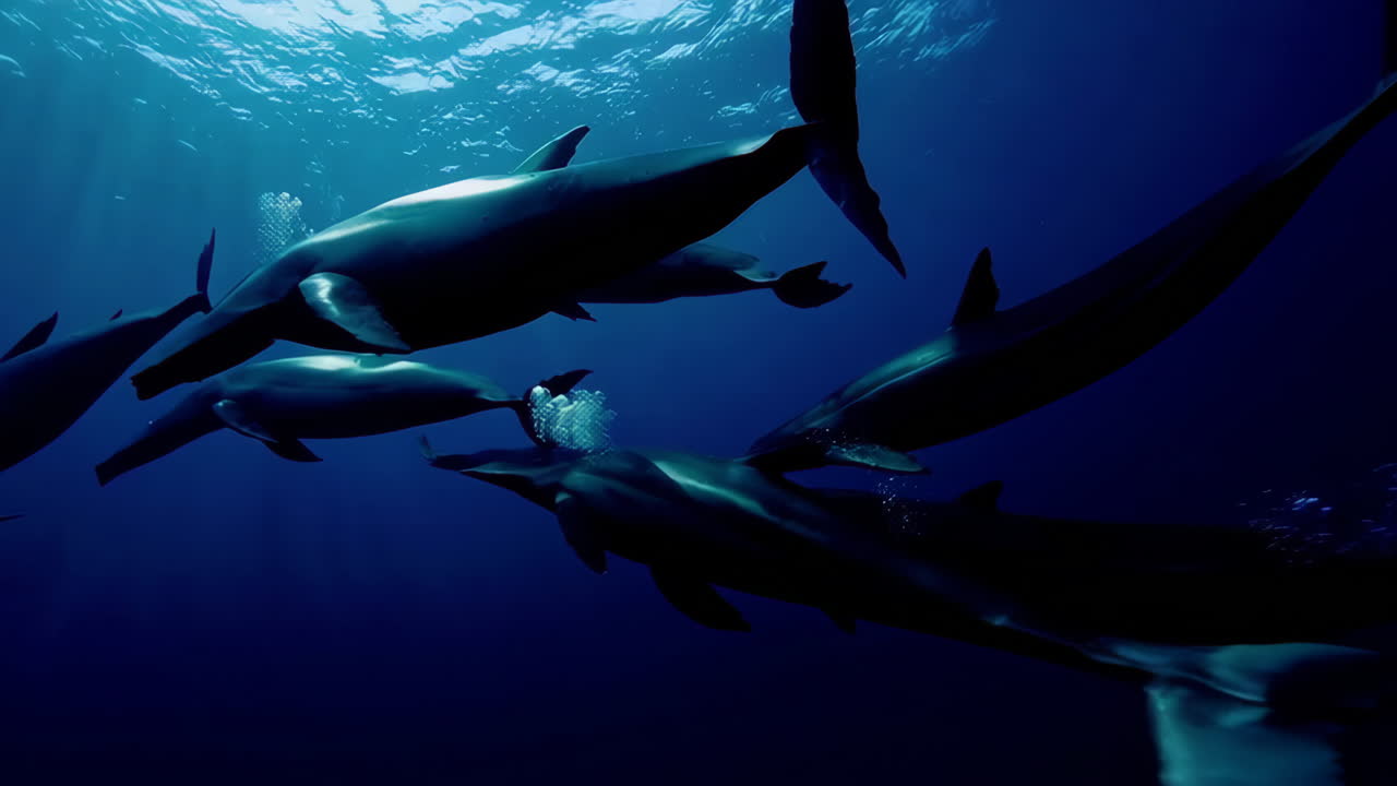 Dolphins Underwater