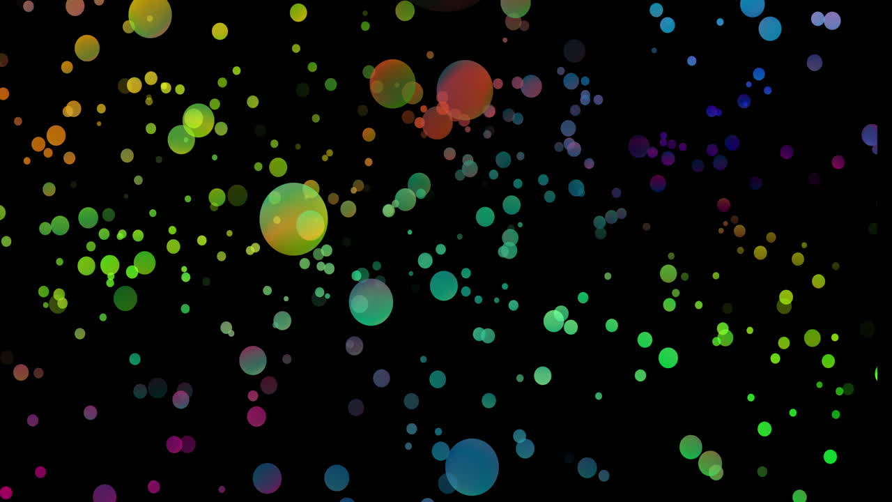 검은 바탕에 있는 다채로운 거품