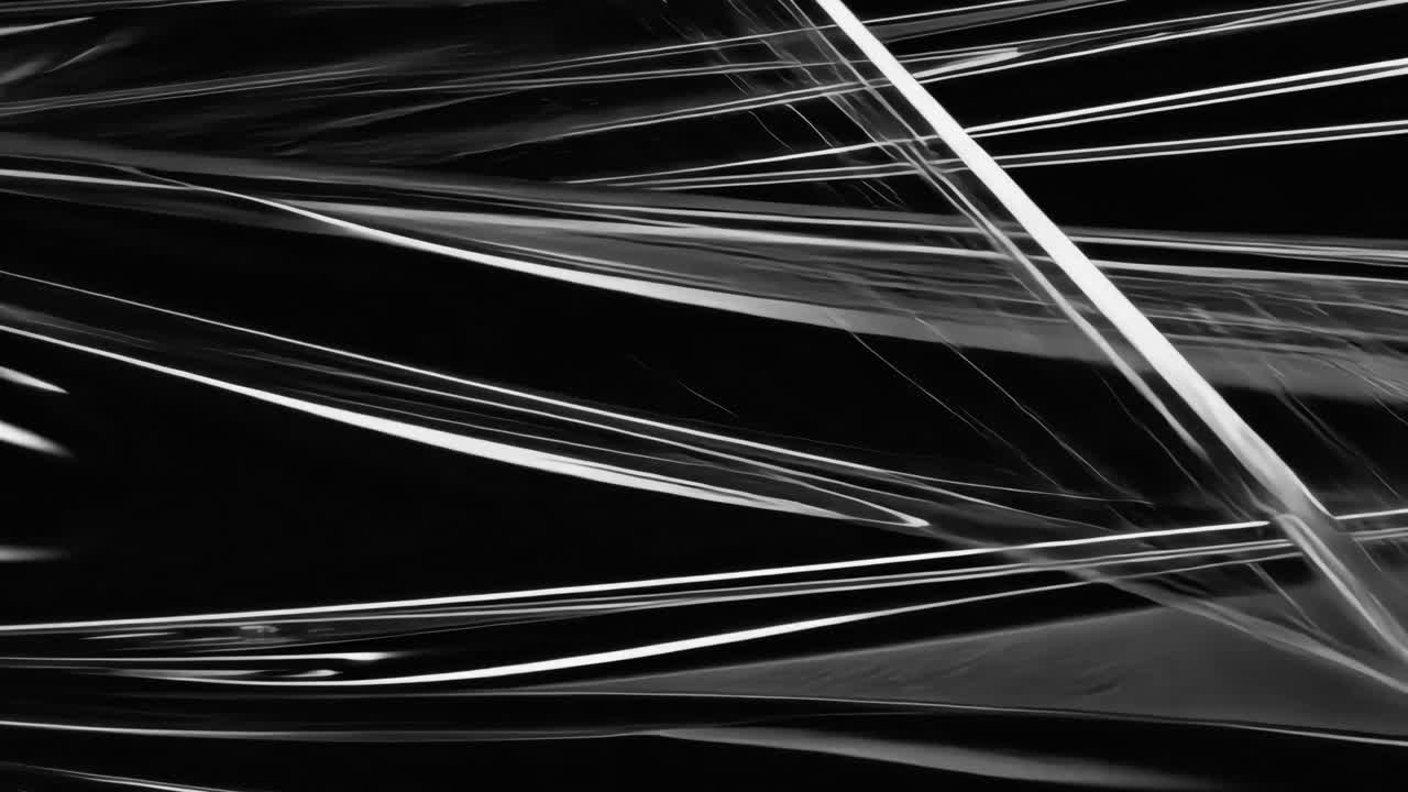 Abstract black and white lines animated overlay, transparent 4K video, alpha channel, ProRes 4444