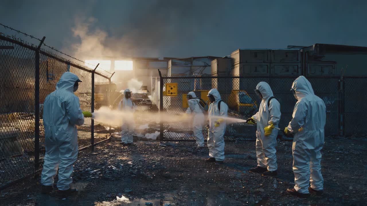 Hazmat Team Decontamination Operation