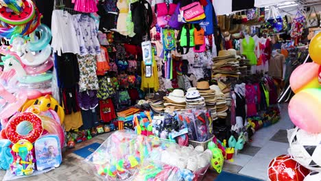 vibrant shop displaying various souvenirs and beach items