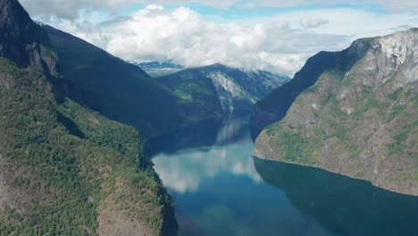 a stunning view over the aurlandsfjord from stagestein viewpoint