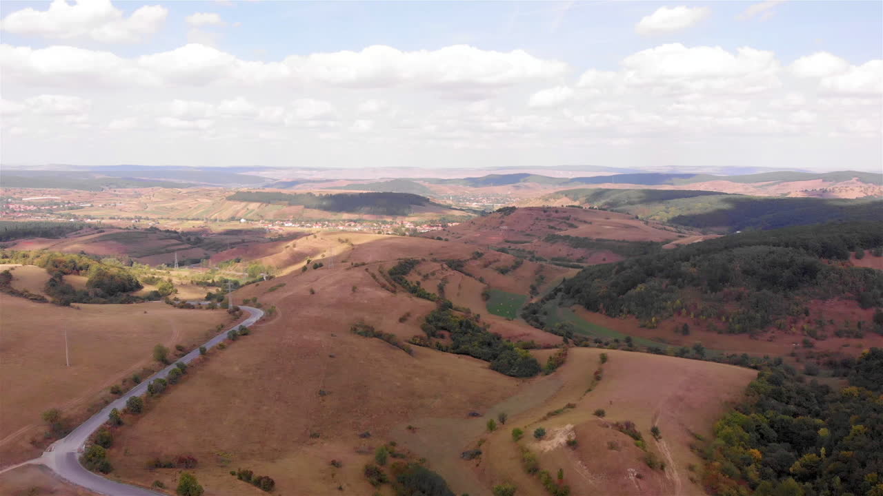 Eurpoean Green Mountains Landsacpe Aerial view